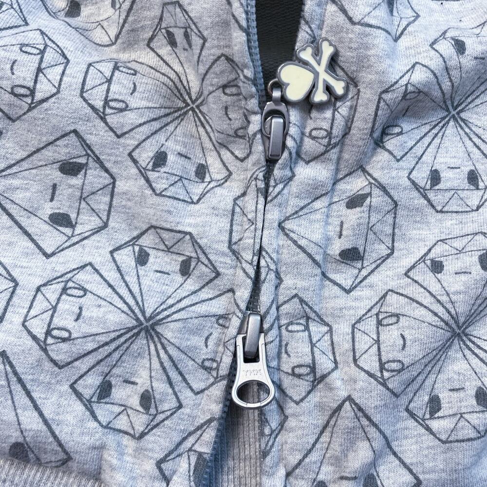 Super Rare Tokidoki Diamante Diamond Gray Heather Hoodie Rare Vintage Small New